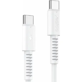 Datový kabel Kabel Yesido USB typ C - USB typ C 1 m bílý