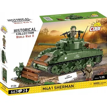 Stavebnice COBI Stavebnice COBI 3126 tank Sherman M4A1, americký střední tank