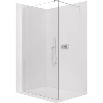 NIORO - Sprchová zástěna Walk-in Opal L/P - 6 mm - chrom, transparentní sklo - 80x190 cm
