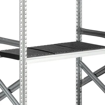 Dílenský regál Plastová police do regálu TRANSFORM, 900x400 mm, černá