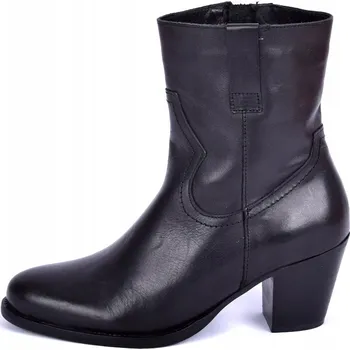 Dámská zimní obuv Boty Kotníkové Boty černé kožené ONYGO ELSA vel. 36