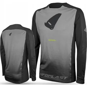 cyklistický dres UFO CYKLISTICKÝ DRES TERRAIN LV1, ŠEDO-ČERNÝ, VELIKOST: L