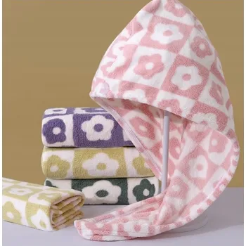 Ručník RUČNÍK Z MIKROVLÁKNA S KAPUCÍ NA VLASY, RYCHLESCHNOUCÍ, 65X25 CM, RŮŽOVÝ