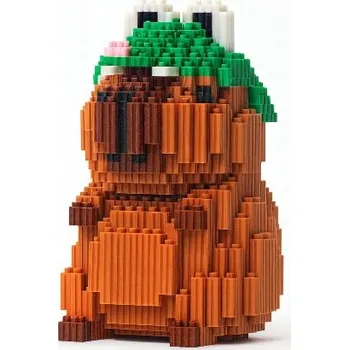 ostatní stavebnice Stavebnice Kapybara Konstrukční Klozet Toaleta Papír Sada kostek Figurka