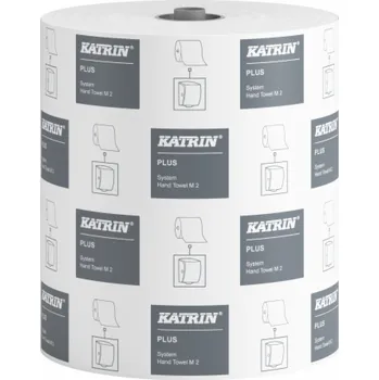 Papírový ručník Katrin Plus System Medium - Role ručníku, 2vrstvý, celulóza, 150 m, bílá - 6 rolí