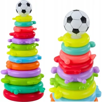 Edukační pyramida skládačka míč Samolepky 13 úrovní barevná