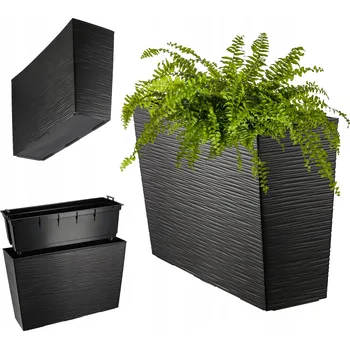 Květináč Černý plast Květináč Kadax 56 cm x 19 x 36 cm
