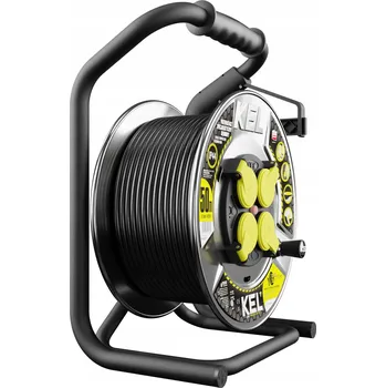 Napájecí kabel KEL bubnový prodlužovací kabel 4x2P+Z 16A OW 3x1,5mm 50m