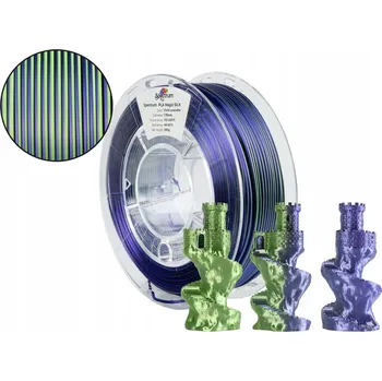 Filament Filament Spectrum PLA Magic SILK VIVID LEVANDULOVÁ ZELENÁ MODRÁ 0.25kg
