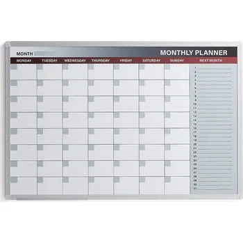 Magnetická plánovací tabule MARION, měsíční, 900x600 mm