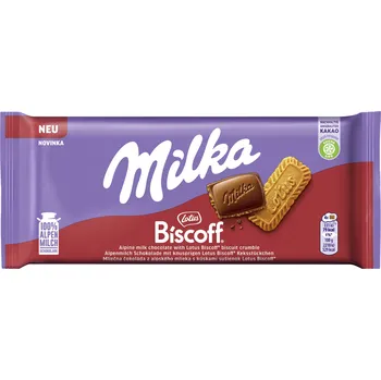 Cukrovinka Milka Lotus Biscoff mléčná 90 g