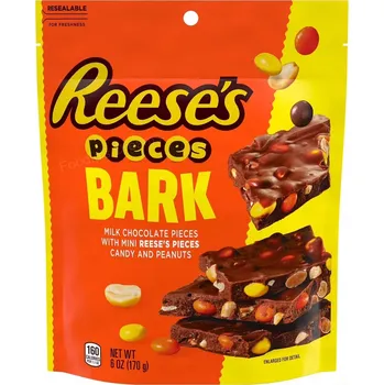 Čokoláda Čokoláda s bonbóny a oříšky Reese's Pieces Bark 170 g USA