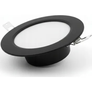 Podomítkové svítidlo Ecolight 6 W, kulaté, černé, 4000 K