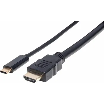 Počítač Manhattan kabel USB-C na HDMI 2m černý (151764)