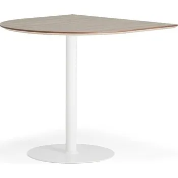 Jídelní stůl Barový stůl METRIC, půloblouk, 1000x1000x900 mm, bílá/ořech