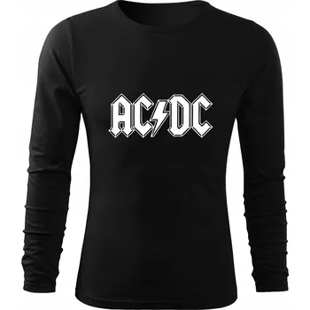 Pánské tričko Tričko s dlouhým rukávem D476 ACDC AC DC MUSIC MUZIKA černé pánské vel XXL