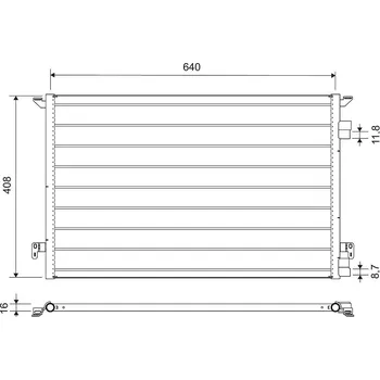 Výparník klimatizace Kondenzátor, klimatizace VALEO 817648