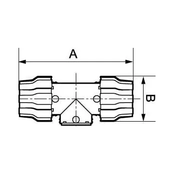 Ventil Airpress Třícestný ventil fi 50 mm 1 1/2" GW hliníkový 9PPSTT5049