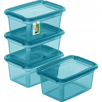 Dóza na potraviny Sada barevných dóz BaseStore 4x 1,5L na potraviny