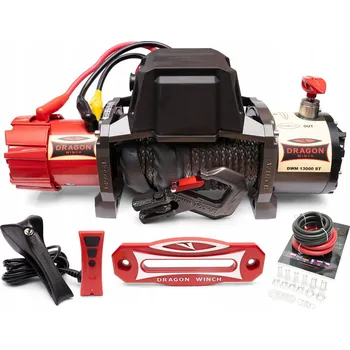 Elektrický naviják 12V 5900 kg (13000 lbs) se syntetickým lanem, voděodolný IP67 Dragon Winch
