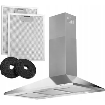 Digestoř DIGESTOŘ 90 cm Kuchyňský 560 m3/h ODSAVAČ PAR LED Nástěnný Nerez