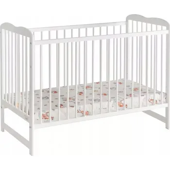 Dětská postýlka Dřevěná postýlka Veneti ALA 65 x 124 cm bílá