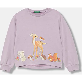 Chlapecká mikina Dětská mikina United Colors of Benetton 3SNPG10KA.P.seasonal fialová 04X, vel. 90