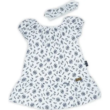 Dívčí šaty Komplet šaty + čelenka Nicol, vel.