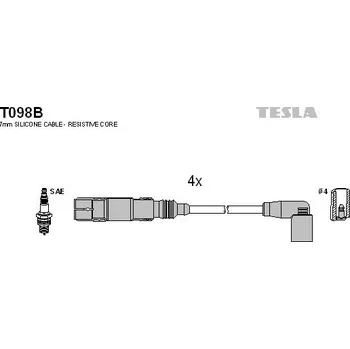Zapalovací kabel Sada kabelů pro zapalování TESLA T098B