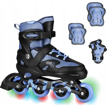 Kolečkové brusle Kolečkové Brusle Nils Extreme nastavitelné modré 35-38 4 kolečka 70 mm