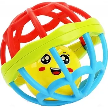 Hračka pro MIMINKO Chrastítko UKLIDŇUJÍCÍ ZÁBAVA MÍČ Chrastící