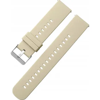 Řemínek na hodinky Řemínek Řemínek Silikonový Béžový S plochou přezkou Univerzální 22mm