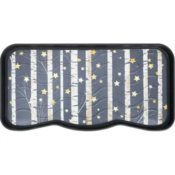 Rohožka Flomat Plastový odkapávač na boty FLOMA Star & Birch - 38 x 75 x 2,1 cm