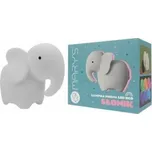 Marys RGB LED noční lampa, bílý slon, s dálkovým ovládáním