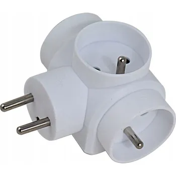 Elektrická zásuvka ESPERANZA ELEKTRICKÁ ROZBOČKA 3 ZÁSUVKY BÍLÁ