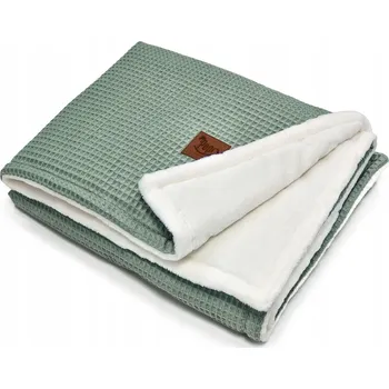 Dětská deka Dětská deka 75x100 oboustranná - bavlněný vaflový vzor / fleece, měkká