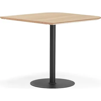 Jídelní stůl Barový stůl METRIC, zaoblené rohy, 1000x1000x900 mm, černá/dub