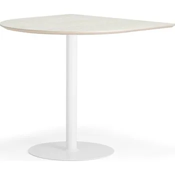 Jednací stůl Barový stůl METRIC, půloblouk, 1000x1000x900 mm, bílá/jasan