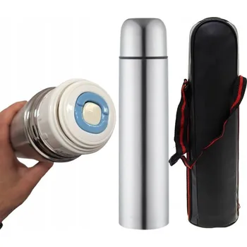 Termoska TERMOS OCELOVÝ 0,5L OBAL 500ML TERMOHRNEK TURISTICKÝ HRNEK NA KÁVU