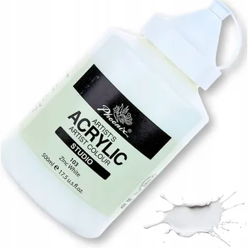Vodová barva Akrylové barvy Phoenix bílá 1 ks 500 ml