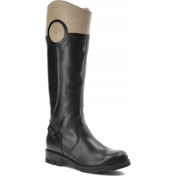 Dámská obuv Karino dámské kozačky nad koleno s plochým podpatkem, velikost 38