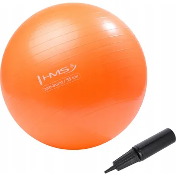 Gymnastický míč Klasický gymnastický míč HMS 55 cm oranžový a červený