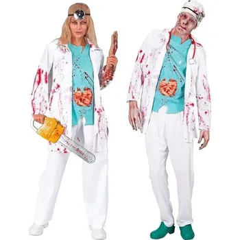 Ruční pumpa W WIDMANN MILANO Párty móda - Kostým zombie doktora, Krvavé chirurgické oblečení, Hororový doktor