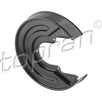 Brzdový systém Ochranný plech proti rozstřikování, brzdový kotouč TOPRAN 117 976