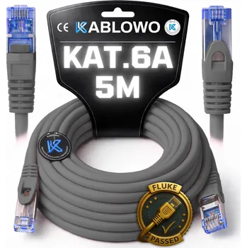Síťový kabel LAN KABEL SÍŤOVÝ RJ45 CCA ETHERNET CAT.6A S/FTP 5M LANBERG