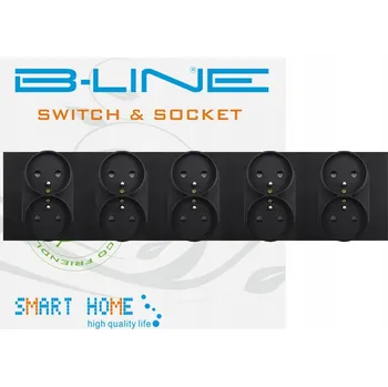 Elektrická zásuvka Elektrická Zásuvka B-line černá