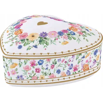 Obraz Porcelánová krabička 12 cm s květinovým motivem LOVE Dekorace