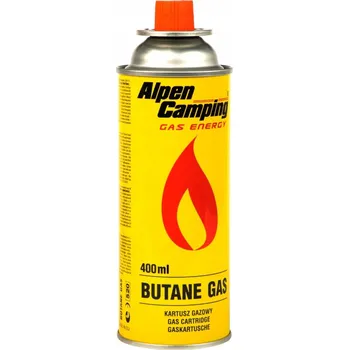 Plynová kartuše Plynová kartuše Alpen Camping butan 400 ml 225 g se závitem