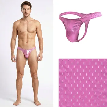 Pánské spodní prádlo Síťovaná tanga Manview růžová Velikost: XL Metalická přední část