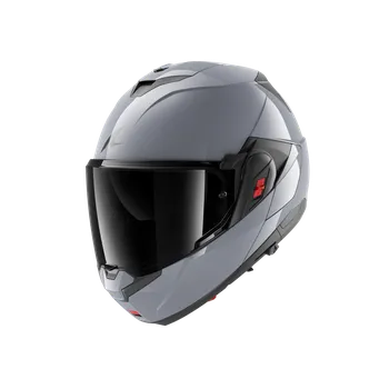 Helma na motorku Výklopná motocyklová přilba Shark OXO DARK SHADOW šedá Velikost: XXL